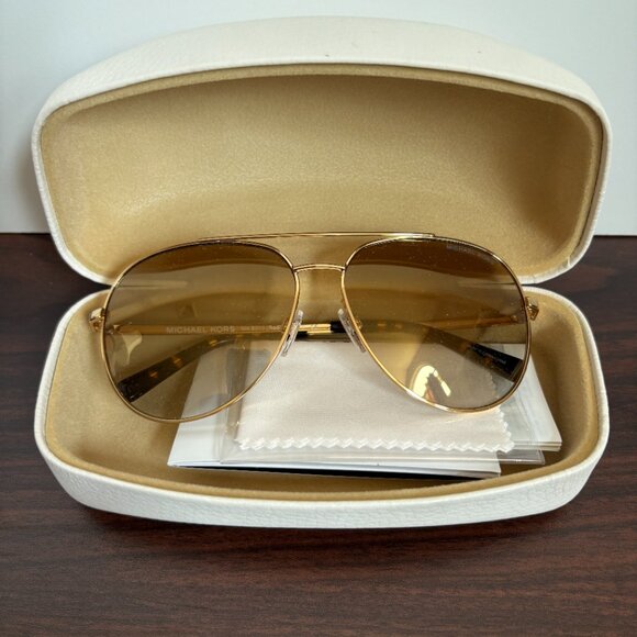 Michael Kors Gold Aviator Style Sunglasses 5009 Rodinara - Picture 1 of 6